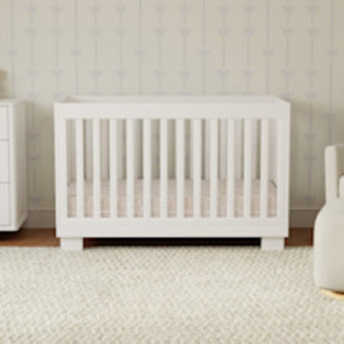 babyletto Modo 3-in-1 Convertible Crib with Toddler Bed Conversion Kit - White