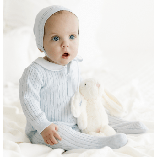 Newborn Baby Boy Cable Knit Coming Home Outfit | Newborn Baby Clothes | Newborn Knitted Outfit | Feltman Brothers