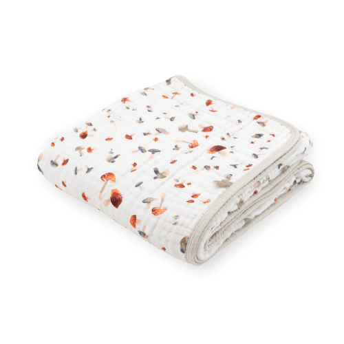 Original Cotton Muslin Quilt - Mushrooms