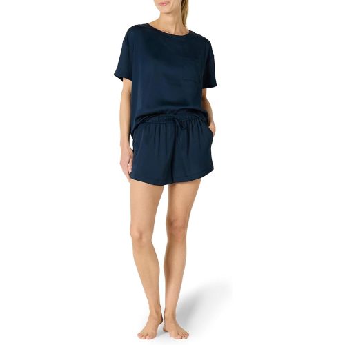 Amazon Essentials Women's Satin Pajama Sets with Shorts