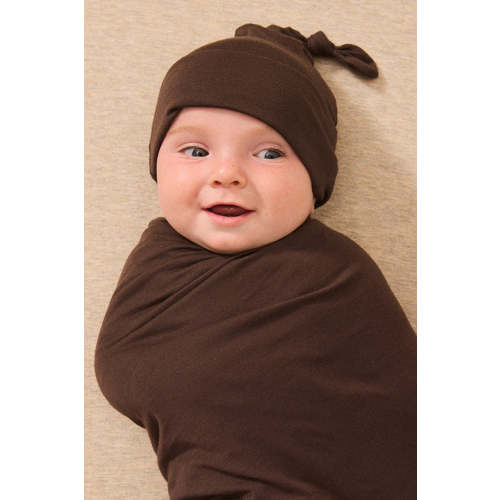 Cacao Swaddle + Hat Set