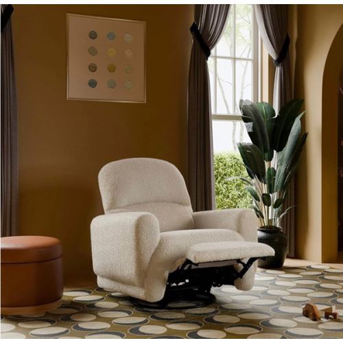 Babyletto Rainbow Recliner and Swivel Glider in Teddy Loop