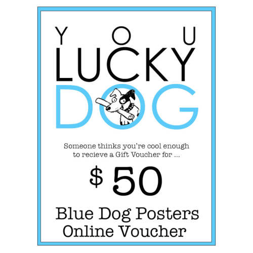 Blue Dog Posters Online Gift Card $50
