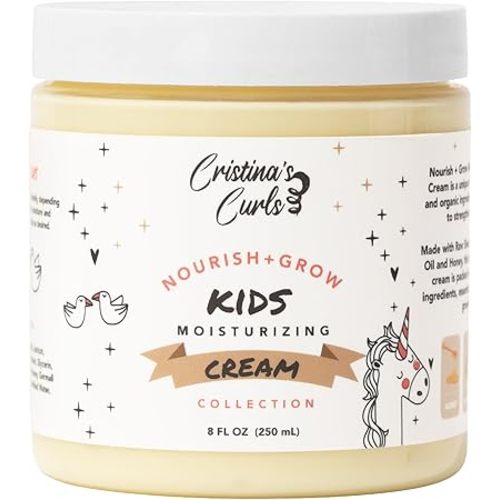 Cristina's Curls Hair Moisturizing Cream for Kids, Daily Leave-In Moisturizer for Curly Hair, Hydrating Hair Cream for Dry Curls, Sulfate-Free Plant-Based