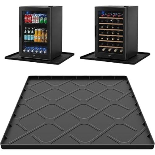 Mini Fridge Silicone Mat, 19.7x19.7in Waterproof Refrigerator Mat