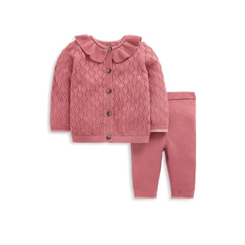 Kids' Pointelle Knitted 2-Piece Set