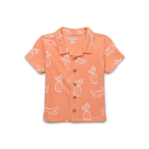 Garanimals Baby Boys' Print Button Front Knit Cabana Shirt, Sizes 0M-24M