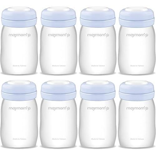 Maymom Wide Neck Breastmilk Collection n Storage Bottle 5.4 oz; Re-markable SureSeal Disc. Fits Spectra S2 Spectra S1 9 Plus.
