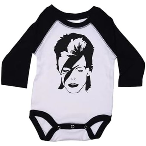 Ziggy Stardust Baby Outfit/Bowie/90's Punk Rock Raglan Onesie