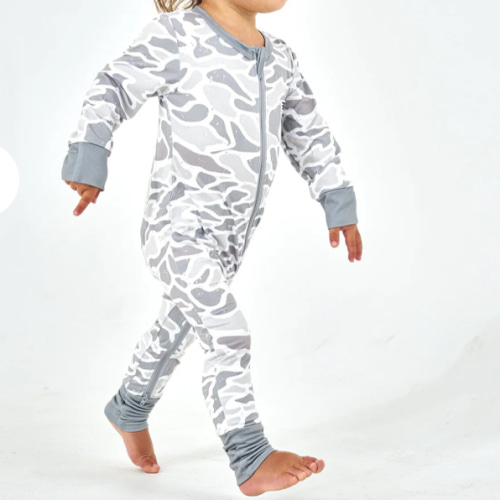 Baby Zip Up - White Camo – BURLEBO