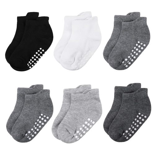 Baby and Toddler Socks,Soft Cotton Non-Slip Ankle Socks for New Born,Boys and Girls
