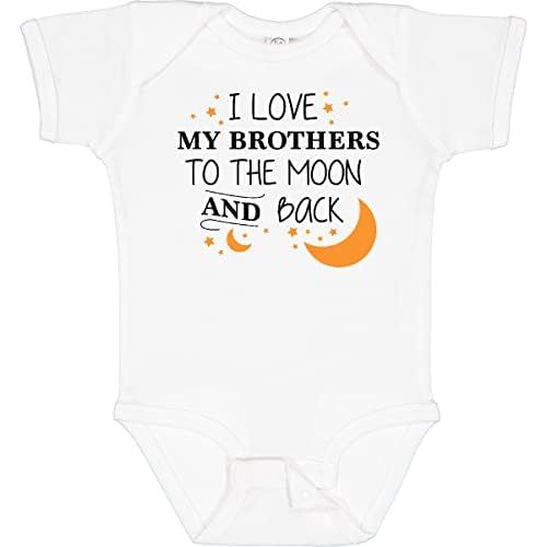 inktastic I Love My Brothers To the Moon and Back Baby Bodysuit