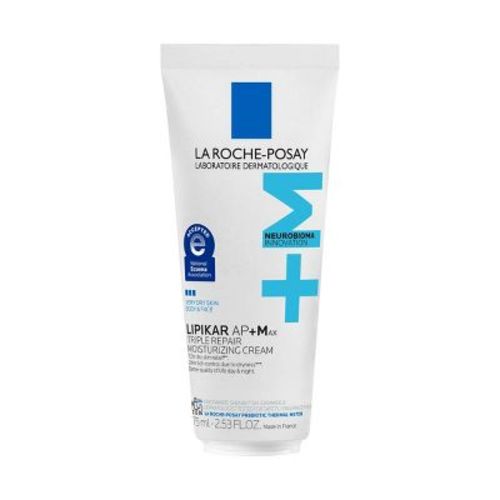 La Roche Posay Lipikar AP+M Triple Repair Body Moisturizing Cream Body and Face Moisturizer for Dry Skin with Shea Butter and Glycerin - 2.5 fl oz