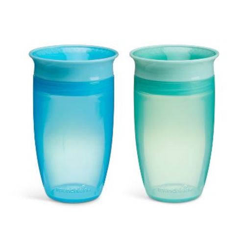 Munchkin Miracle 360 Sippy Cup 10oz/2pk - Blue/Mint: BPA-Free, Spillproof