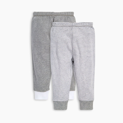 Burt's Bees Baby Organic Footless Pants (2 Pack) - Heather Grey, 0-3 Months
