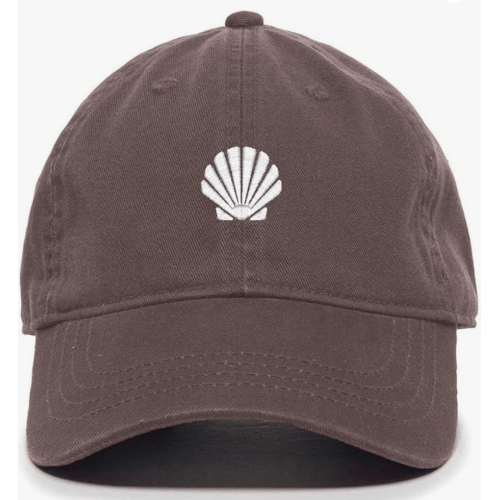 Tech Design Seashell Embroidered Baseball Cap Cotton Adjustable
