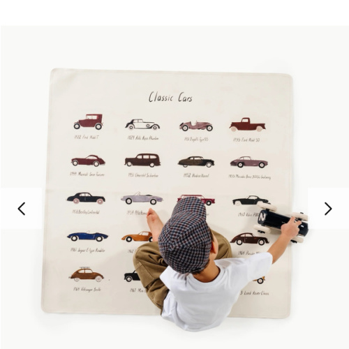 Gathre Highchair Mat; classic cars print