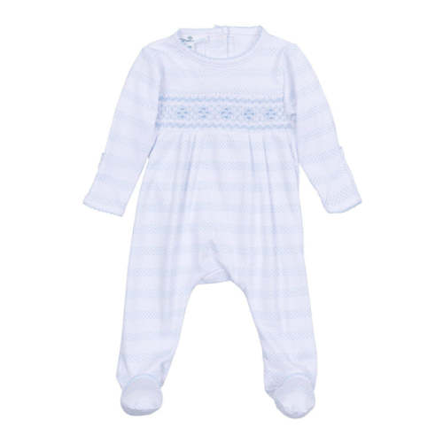 Baby of Mine Smocked Footie - Light Blue