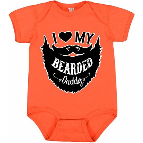I Love My Bearded Daddy Funny Gift Idea Humor Baby Creeper Boys Girls Infant Bodysuit