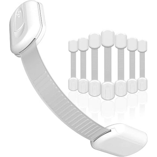 SKYLA HOMES Child Safety Cabinet Locks, White, 8 Pack