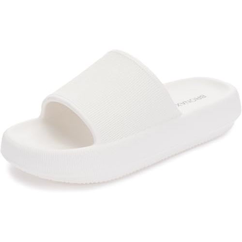 BRONAX Pillow Slippers for Women and Men | House Slides Shower Sandals | Cushioned Thick Sole