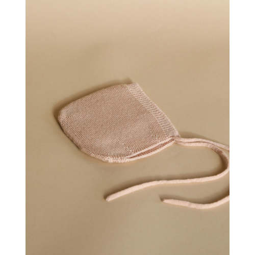 Handmade Merino Wool Newborn Bonnet - Apricot