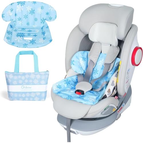 Orzbow Gel Car Seat Cooler Pad for Babies, Car Seat Cooling Pad with Waterproof Liner for Potty Training, Toddler Stroller Cooling Mat, Includes Thermal Travel Bag, Keep Baby Cool in Summer, Blue