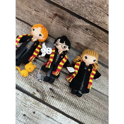 Handmade Harry Potter Crochet Amigurumi Dolls: Organic Cotton Toys