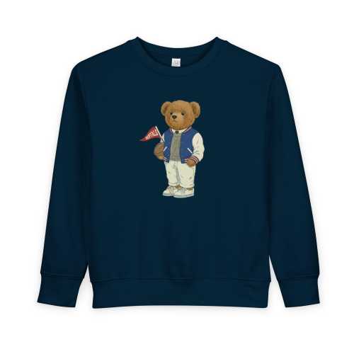 Toddler Buffalo Football Vintage Bear Sweatshirt: Crewneck Kids Size Pullover
