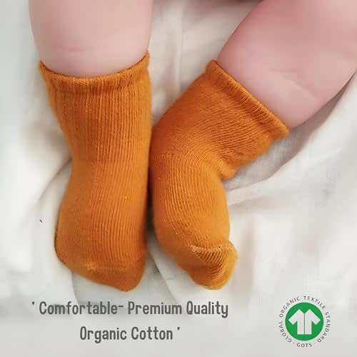 bistyle Baby Grip Ankle Socks 6 Pairs | Newborn Infant Toddlers Socks Organic Cotton | Kids Boys Girls Ankle