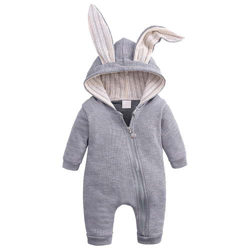"Aayomet Rompers For Baby Boys Baby Girl Clothes Romper Ruffle Sleeve Long Sleeve Sweatshirt One Piece Pullover Fall Winter Jumpsuit,Gray 6-9 Months"