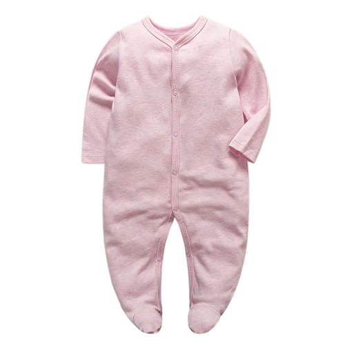 ATAIKU Infant Baby Girls' Sleep and Play Footed Pajamas One-Piece Sleeper Button Romper Jumpsuit Cotton PJs For Newborn