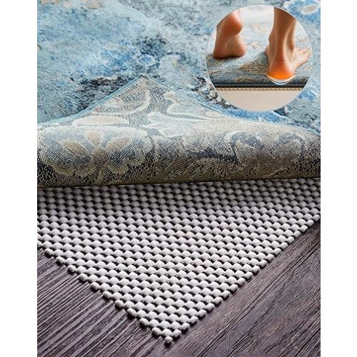 Veken Rug Gripper Pad for Hardwood Floors, Thick Cushion Non Slip Rug Pads for Area Rugs, Rug Grippers for Tile Floors, Under Carpet Anti Skid Mat, Keep Your Rugs Safe and in Place, 2x3 Ft