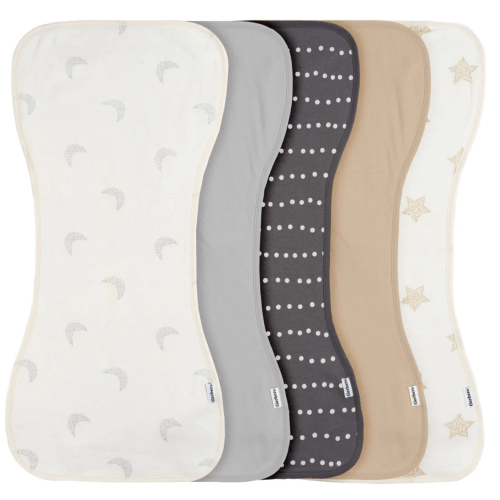 5-Pack Baby Neutral Stars & Moons Jersey Burp Cloths – Gerber Childrenswear