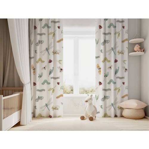 Baby Bugs Nursery Curtain: Garden Adventure Theme