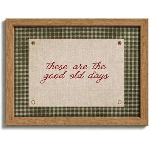 Brown Solid Wood Framed These Are The Good Old Days Canvas Wall Art 8x10in