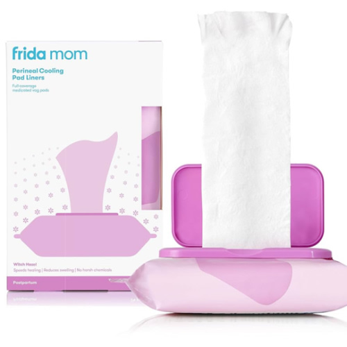 Perineal Medicated Witch Hazel Full-Length Cooling Pad Liners for Postpartum Care by Frida Mom | Speeds Healing and Reduces Swelling for Perineal Area | 24-Count