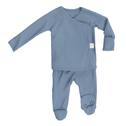 Footie - Dusty Sky – Bonsie Skin to Skin Babywear