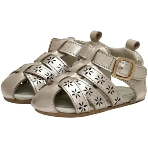 Robeez First Kicks Baby Girl and Unisex Sandals for Infant/Toddlers - 0-24 Months
