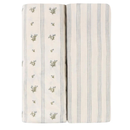 Linear Berry Leaf Changing Pad Cover | Cradle Sheet Set – Ely's & Co.