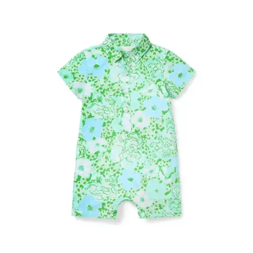 Baby Green Burst Of Joy Lilly Pulitzer x Janie and Jack Lavi Baby Romper by Janie and Jack