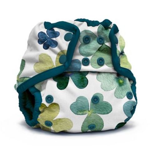 Kanga Care Rumparooz Double Leg Gusset Reusable Cloth Diaper Cover One Size Snap | Clover Green 6-35 lbs