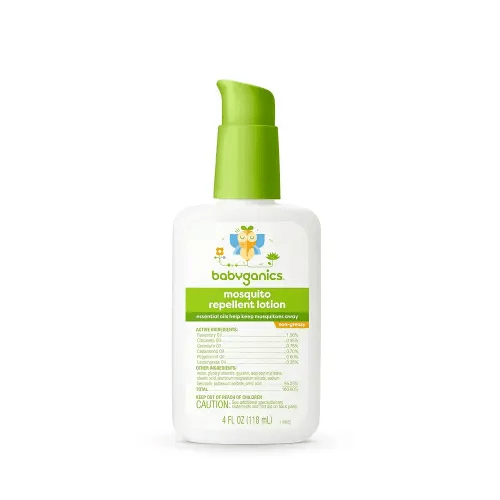 Babyganics Mosquito Repellent Lotion, Made with Plant and Essential Oils, Non-Greasy, 4oz