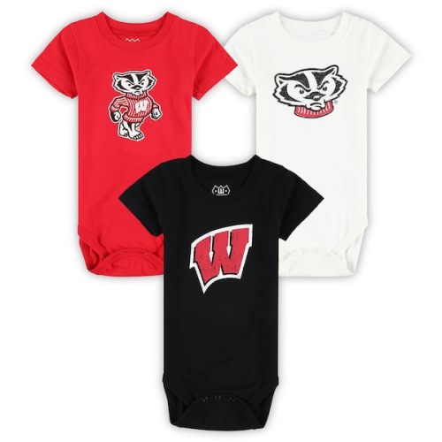 Infant Wes & Willy  Wisconsin Badgers Three-Pack Bodysuit Set