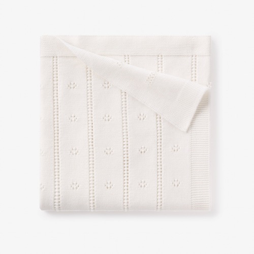 Elegant Baby CREAM POINTELLE KNIT BABY BLANKET
