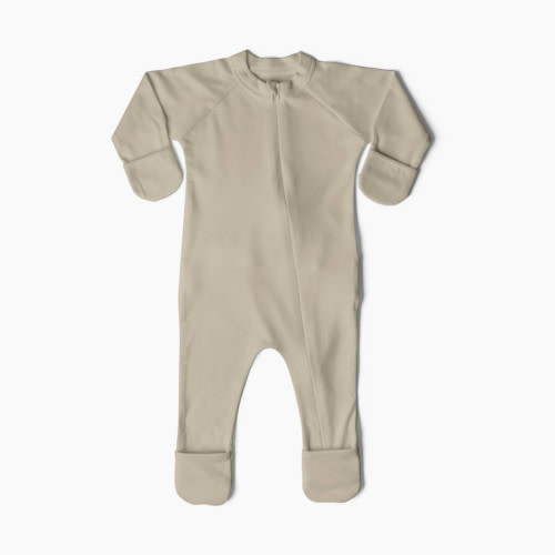Goumi Kids Organic Cotton Footie - Soybean, 3-6 Months