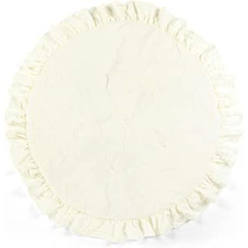 Lush Decor Baby Round Ruffle Play Mat Single 36" Diameter, Ivory