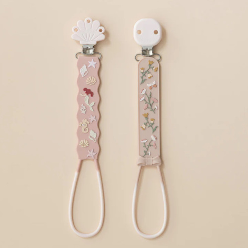 Beadless Silicone Pacifier Clip Set (2-Pack)