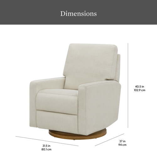 Better Homes & Gardens Modern Farmhouse Swivel Glider Recliner, Cream Linen