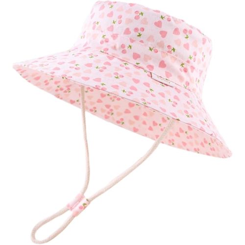 Bamery Baby Toddler Girls Bucket Hat Newborn Sun Hats for Boys Classic Infant Summer UV Protection Hats Kids Beach Cap